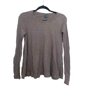 Left of Center Taupe Long Sleeve Top